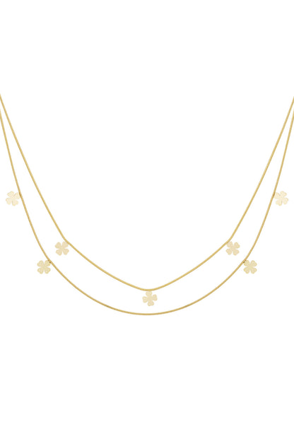 double clover necklace