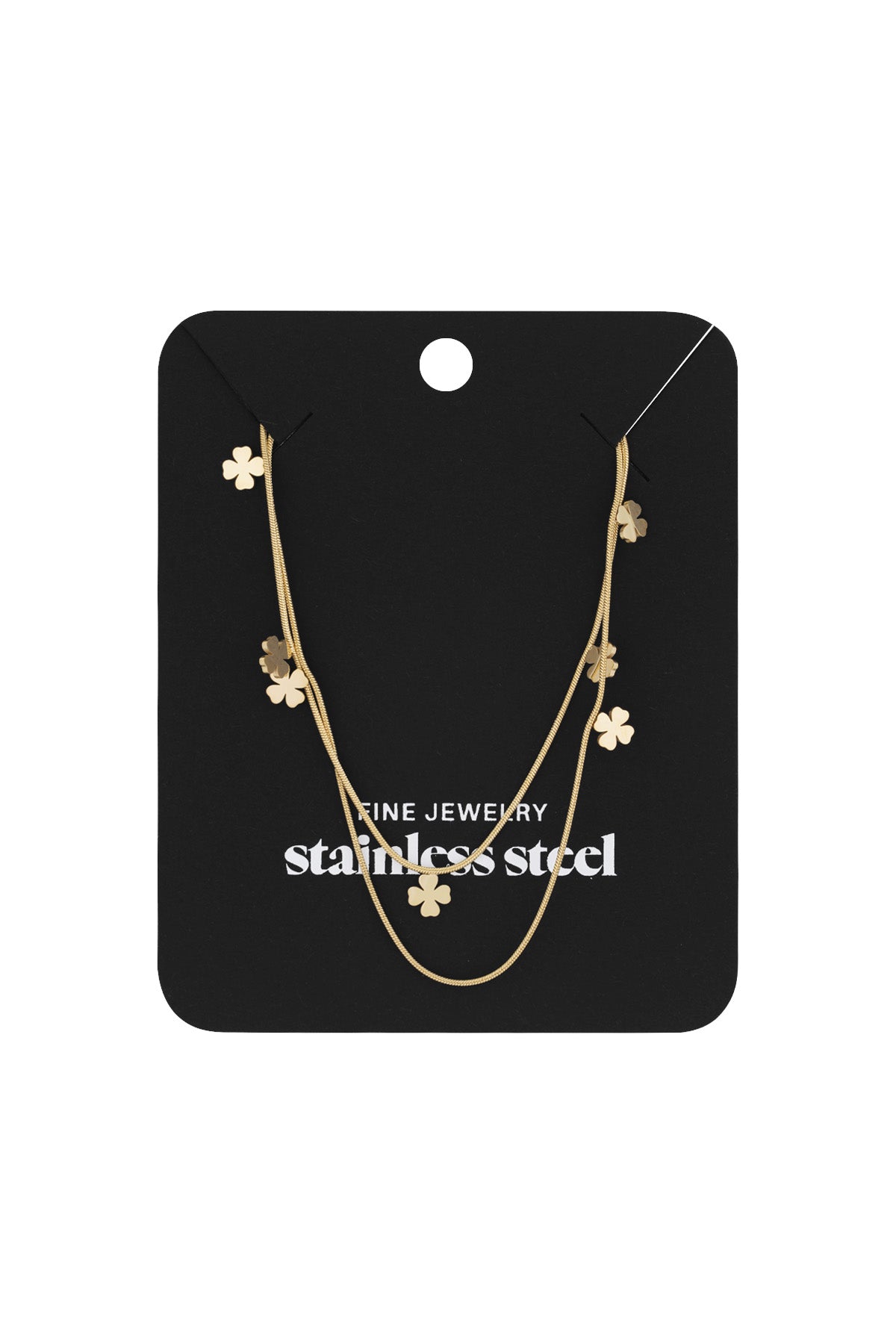 double clover necklace